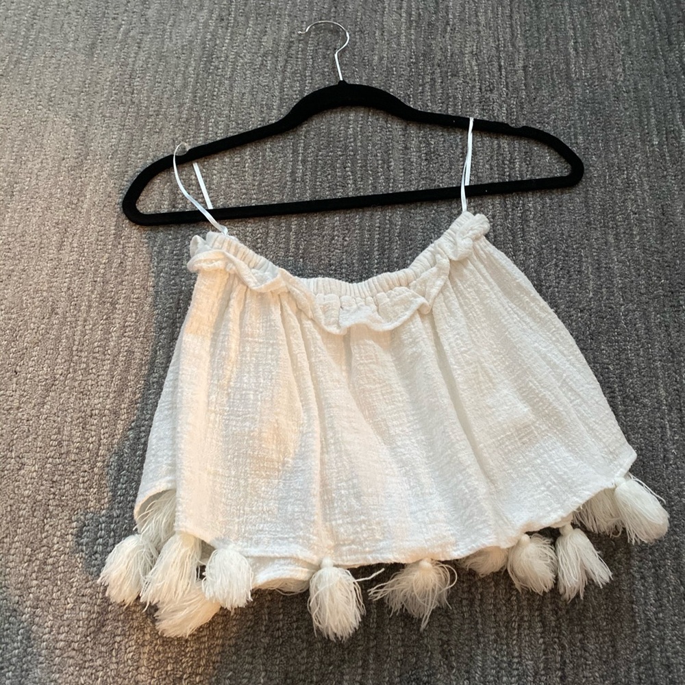 Strapless Tassle Top